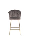 RICHMOND krzesło barowe PIPPA STONE 80 - welur, podstawa złota - Richmond Interiors